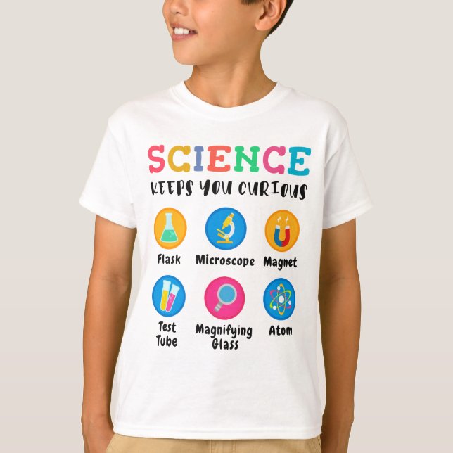 Camiseta Science keeps you curious (Anverso)