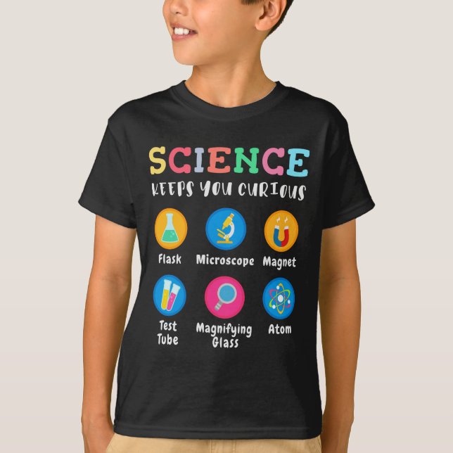 Camiseta Science keeps you curious (Anverso)