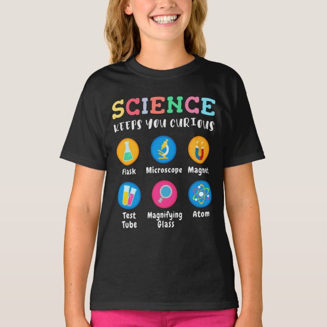 Camiseta Science keeps you curious (Anverso)