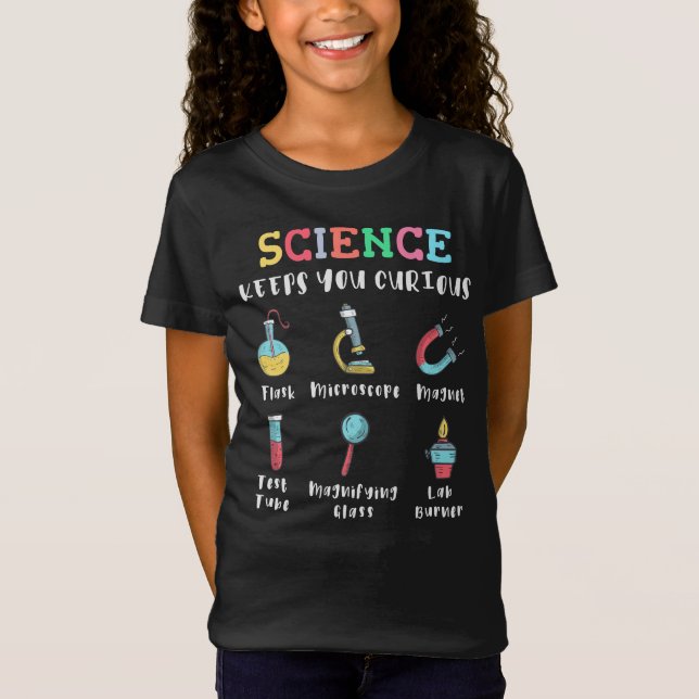 Camiseta Science keeps you curious (Anverso)