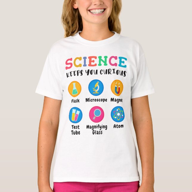 Camiseta Science keeps you curious (Anverso)