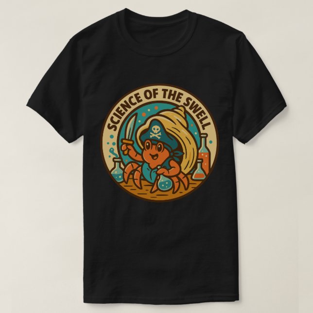Camiseta Science Of The Swell Pirate Crab (Diseño del anverso)