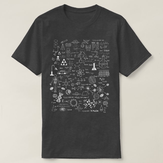 Camiseta Science Physic Math Chemistry Biology Astronomy  (Diseño del anverso)
