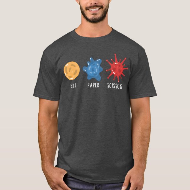 Camiseta Science Rock Paper Scissor Microorganism friend (Anverso)