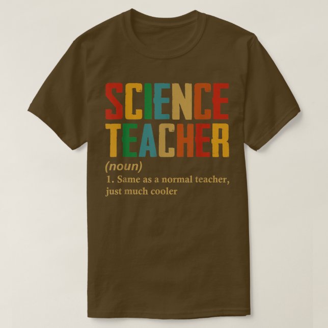 Camiseta Science Teacher Definition Funny Back To School  (Diseño del anverso)