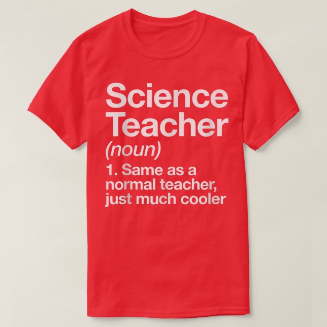 Camiseta Science Teacher Definition Funny Back To School Fi (Diseño del anverso)