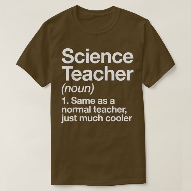 Camiseta Science Teacher Definition Funny Back To School Fi (Diseño del anverso)