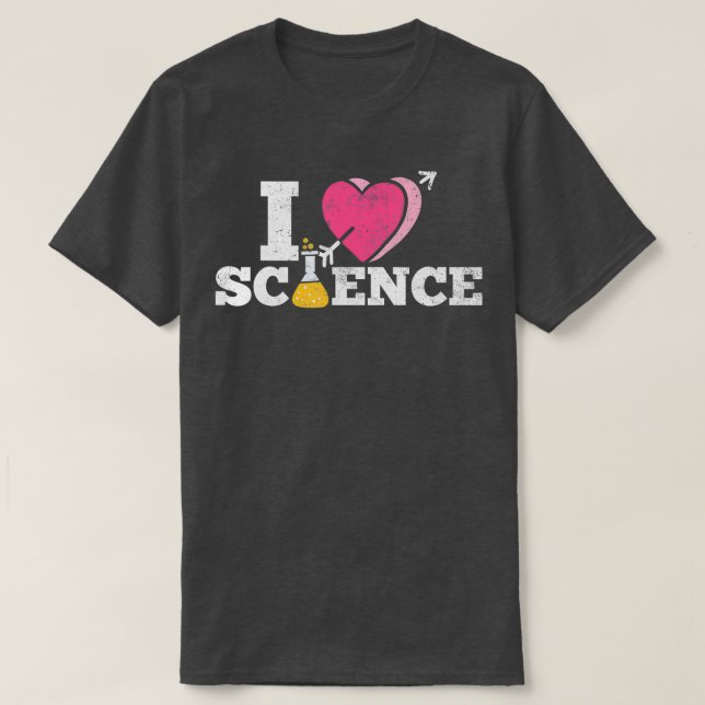 Camiseta Science Teacher Scientist Student Heart Love  (Diseño del anverso)