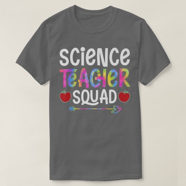 Camiseta Science Teacher Squad First Day of School Tie-Dye  (Diseño del anverso)