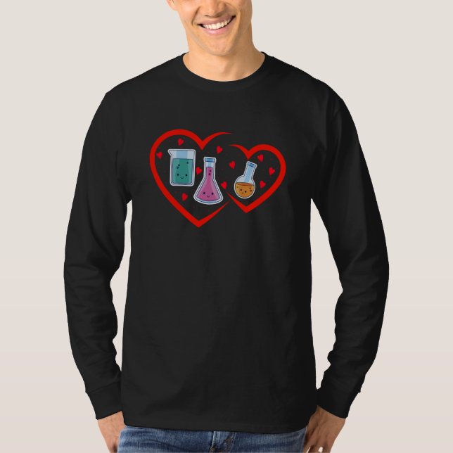 Camiseta Science Valentines Day Cute Chemistry Nerd Chemist (Anverso)