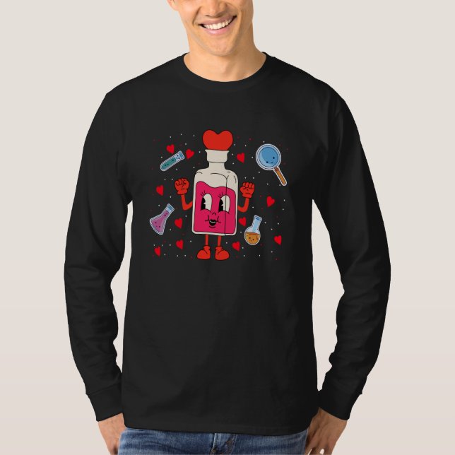 Camiseta Science Valentines Day Cute Chemistry Nerd Chemist (Anverso)