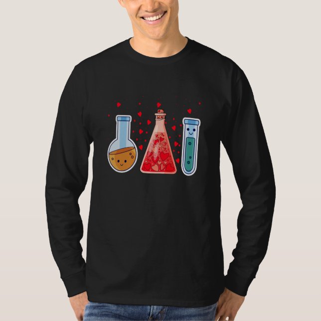 Camiseta Science Valentines Day Cute Chemistry Nerd Chemist (Anverso)