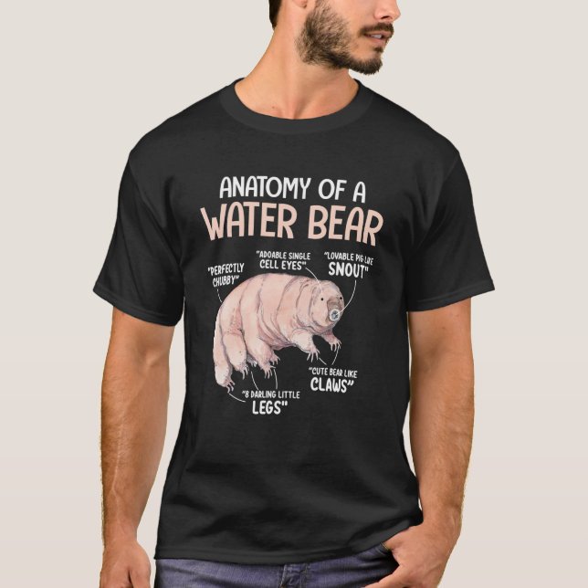 Camiseta Scienti de microbiología tardígrado de anatomía de (Anverso)