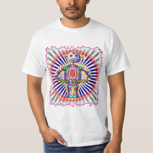 Camiseta Scifi rainbow robot (Anverso)