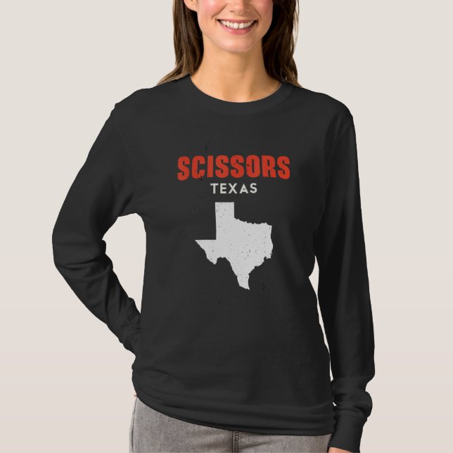 Camiseta Scissors Texas USA State America Travel Texas (Anverso)
