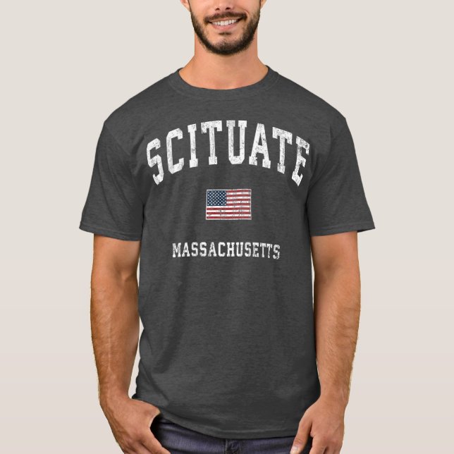 Camiseta Scituate Massachusetts MAMÁES bandera estadouniden (Anverso)