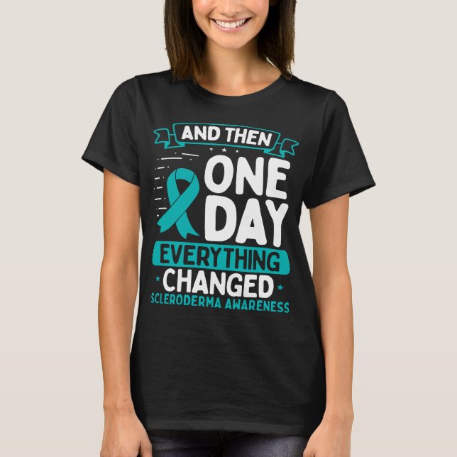 Camiseta Scleroderma Awareness Guerrero Sobreviviente Ribbo (Anverso)