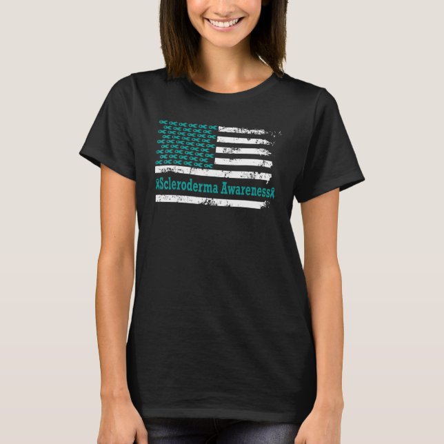Camiseta Scleroderma Awareness USA Flag American Scleroderm (Anverso)