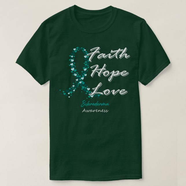 Camiseta Scleroderma Conciencia Fe Esperanza Amor En Esta F (Diseño del anverso)