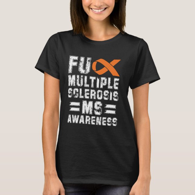 Camiseta Sclerosis múltiple MS Awareness Statement Sclerosi (Anverso)