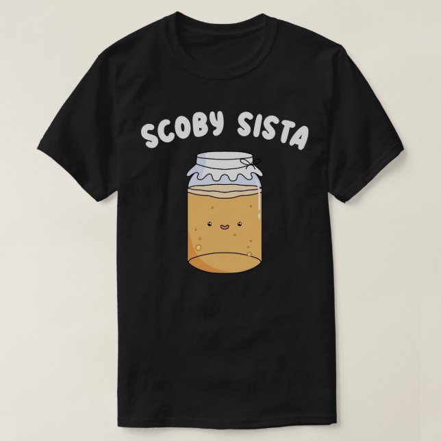 Camiseta Scoby Sista Cute Kombucha Lover Dibujo (Diseño del anverso)