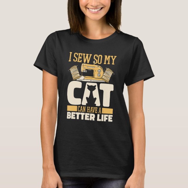Camiseta Scoder Cat Sewer Handcraft Seamstress Se (Anverso)