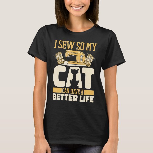 Camiseta Scoder Cat Sewer Handcraft Seamstress Se (Anverso)