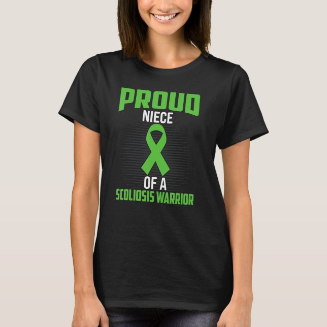 Camiseta Scoliosis  Back Spinal Injury Warrior's Niece Scol (Anverso)