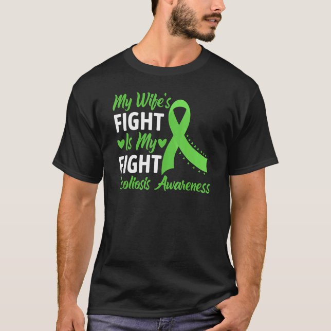 Camiseta Scoliosis Lesiones espinales masculinas Guerreros  (Anverso)