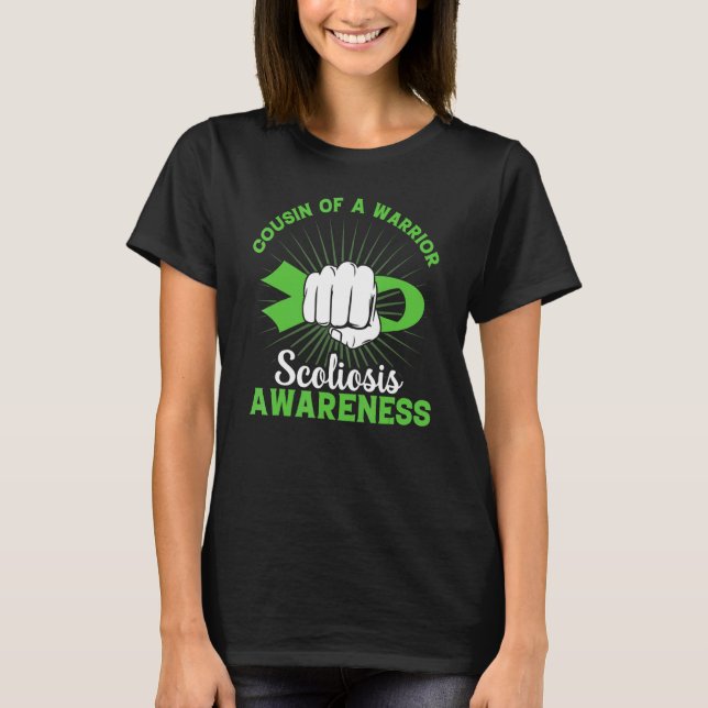 Camiseta Scoliosis  Spinal Back Injury Warriors Cousin Scol (Anverso)
