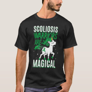 Camiseta Scoliosis Warrior Magia Unicornio Scoliometer Gree