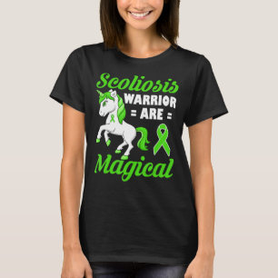 Camiseta Scoliosis Warrior Magia Unicornio Scoliometer Gree