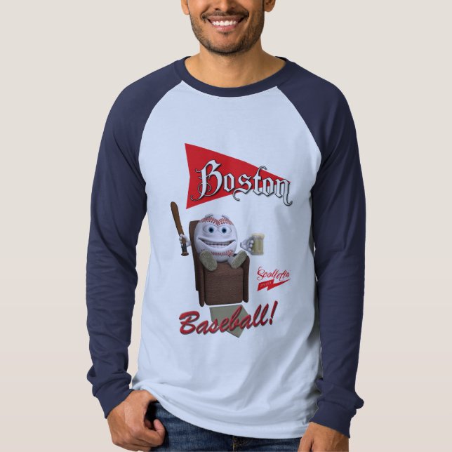 Camiseta Scolletta "¡Béisbol de Boston!" Long Sleeve Raglan (Anverso)