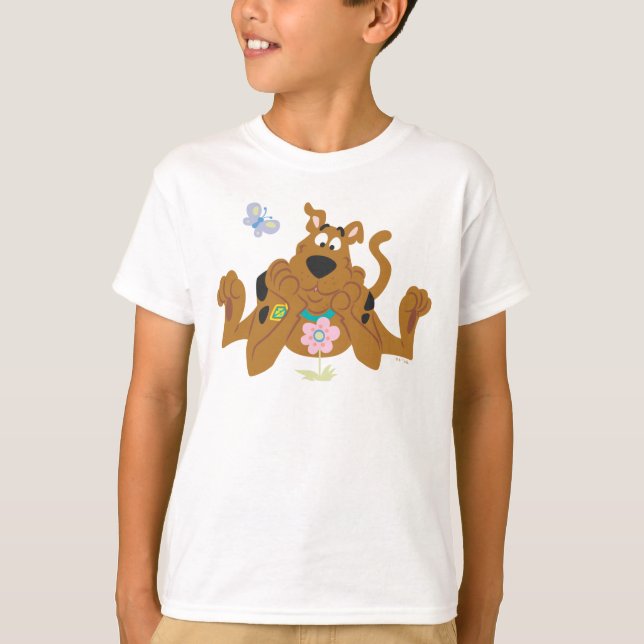 Camiseta Scooby-Doo Admirando a la flor (Anverso)