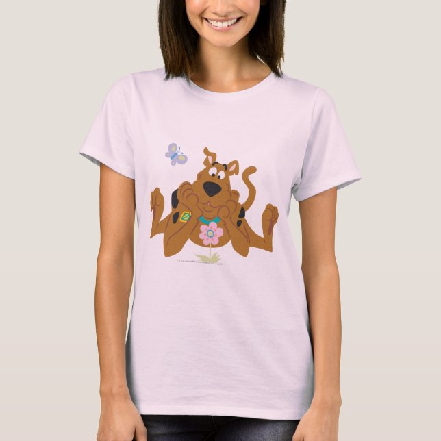 Camiseta Scooby-Doo Admirando a la flor (Anverso)