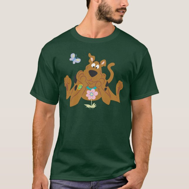 Camiseta Scooby-Doo Admirando a la flor (Anverso)
