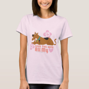 Camiseta Scooby-Doo "amor usted con todo mi corazón "
