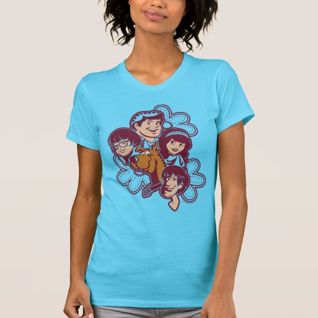 Camiseta Scooby-Doo de flores paisas y la pandilla (Anverso)