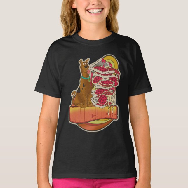 Camiseta Scooby-Doo | Foto de Pizza "Munchies" Gráfico (Anverso)