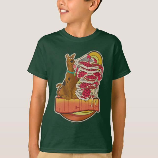 Camiseta Scooby-Doo | Foto de Pizza "Munchies" Gráfico (Anverso)