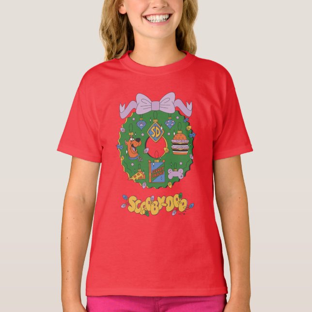 Camiseta Scooby-Doo Holiday Snack Wreath Graphic (Anverso)