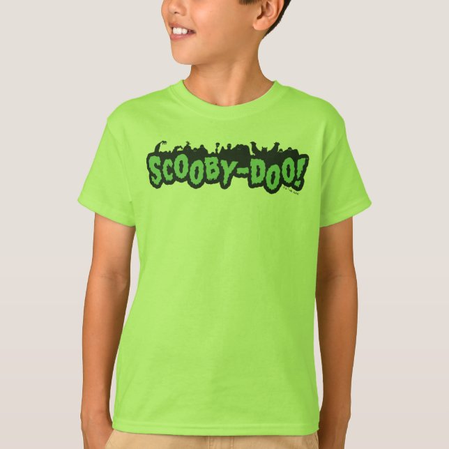 Camiseta ¡Scooby-Doo! Logotipo de silueta de monstruos (Anverso)