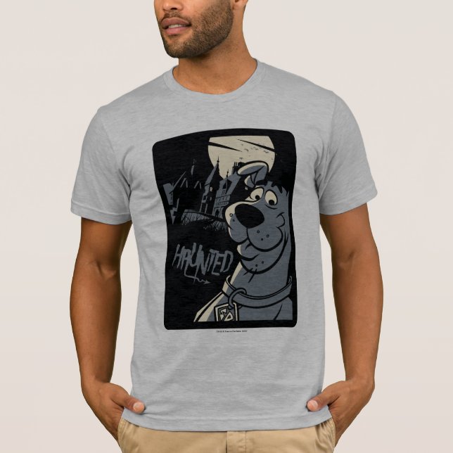 Camiseta Scooby-Doo Noir Obstaculizado Gráfico de la mansió (Anverso)