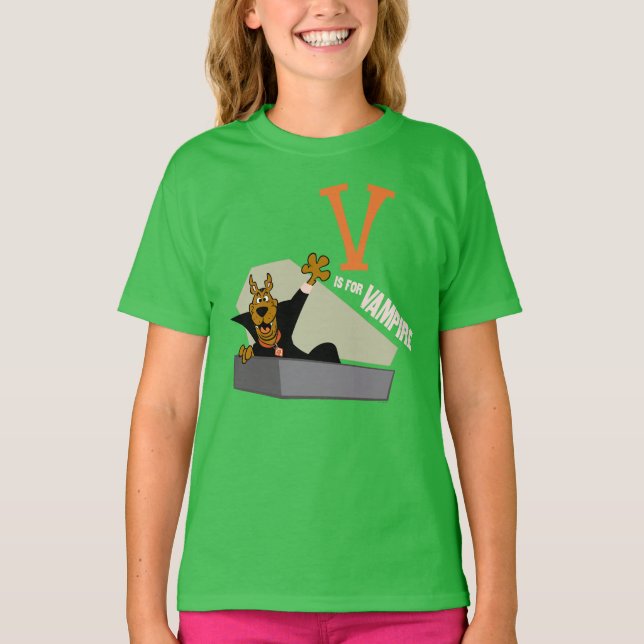 Camiseta Scooby-Doo | V es para Vampiro (Anverso)