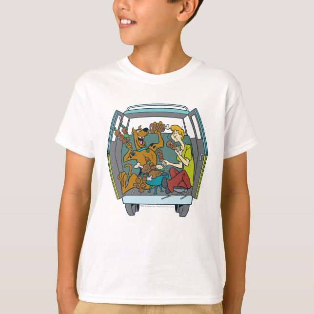 Camiseta Scooby-Doo y lanudo en máquina del misterio (Anverso)