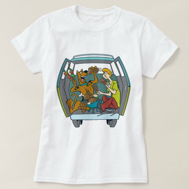 Camiseta Scooby-Doo Y Shaggy En Máquina De Misterio (Diseño del anverso)