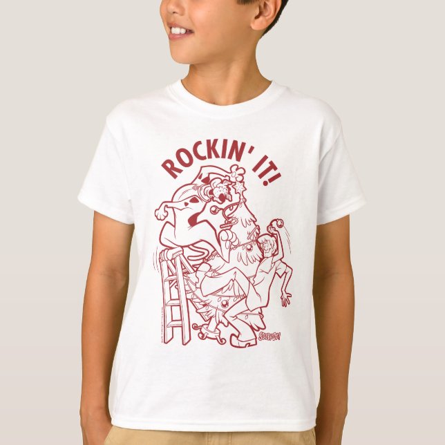 Camiseta Scooby-Doo y Shaggy Rockin' "alrededor del árbol (Anverso)