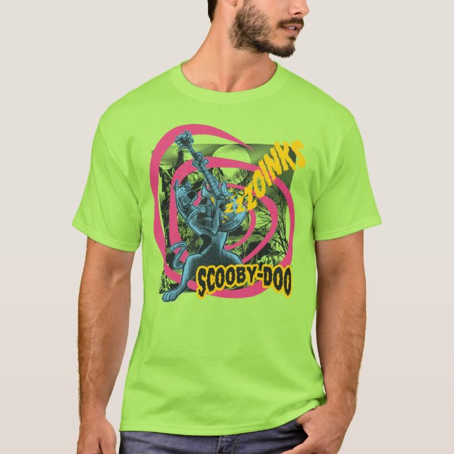 Camiseta Scooby-Doo Zoinks Punk Guitar Gráfico (Anverso)