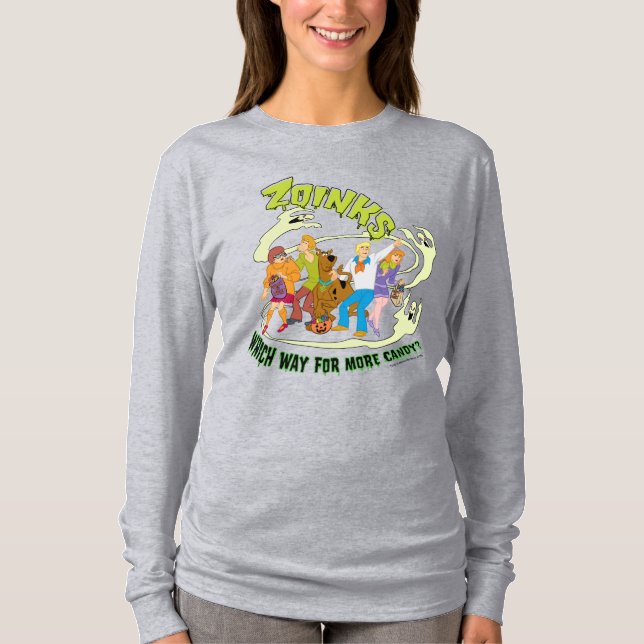 Camiseta Scooby-Doo | Zoinks Which Way for More Candy? (Anverso)