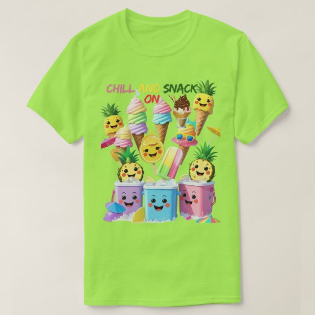 Camiseta Scoop, Sip, Smile – Summer Treats Tee (Diseño del anverso)